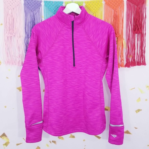 Pony Tops - Pony Bright Pink Half Zip Pullover